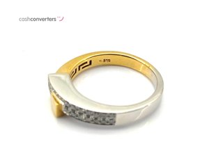 sortija oro 18k con piedra con diamante