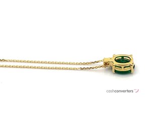 gargantilla oro 18k con piedra con circonita 22cm