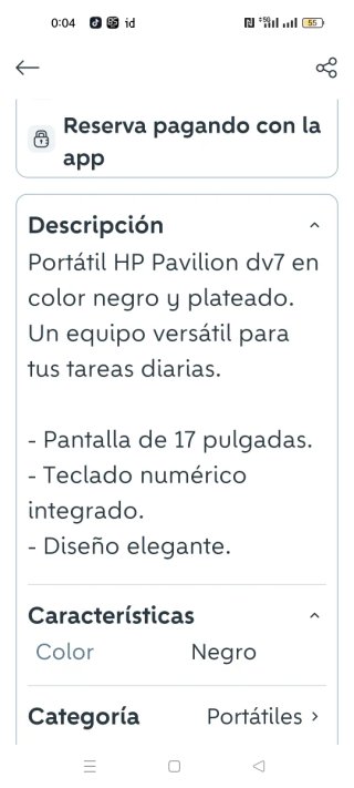 Portátil HP Negro
