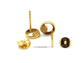 pendientes oro 18k con piedra