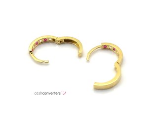 argollas oro 18k con piedra con esmeralda,rubi,zafiro