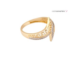 anillo oro 18k con piedra con circonita