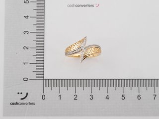 anillo oro 18k con piedra con circonita