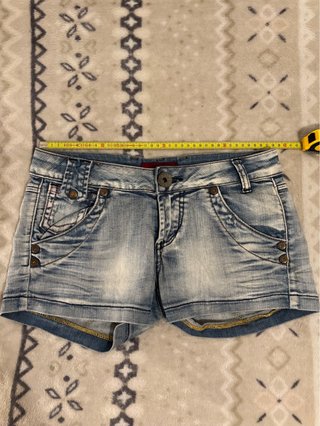 Blasting Low Rise Denim Micro Shorts Vintage 00s M