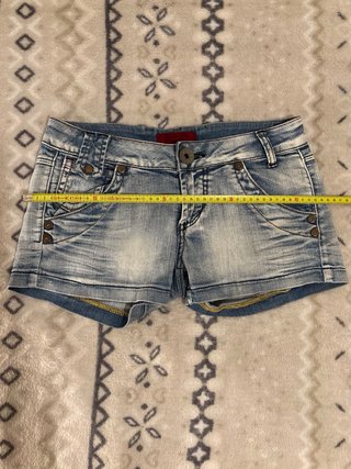 Blasting Low Rise Denim Micro Shorts Vintage 00s M