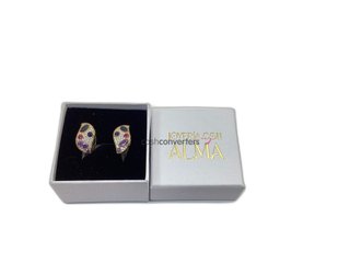 pendientes oro 18k con piedra con circonita