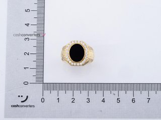 sello oro 18k con piedra t. 18 (18,47 mm)