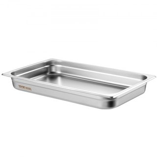 6 Pack de Sartenes de Hotel, Sartén de Vapor de Tamaño Completo Anti-Jam, Sartén de Mesa de Restaurante de Acero Inoxidable de 0.8 mm de Grosor, Sartén de Mesa Comercial de 2.5 Pulgadas de Profund...