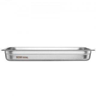6 Pack de Sartenes de Hotel, Sartén de Vapor de Tamaño Completo Anti-Jam, Sartén de Mesa de Restaurante de Acero Inoxidable de 0.8 mm de Grosor, Sartén de Mesa Comercial de 2.5 Pulgadas de Profund...