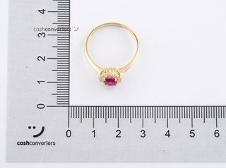 anillo oro 18k con piedra con circonita