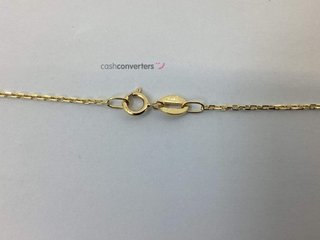 collar oro 18k con piedra con circonita 22cm