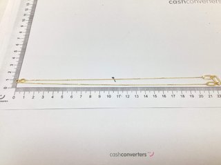 collar oro 18k con piedra con circonita 22cm
