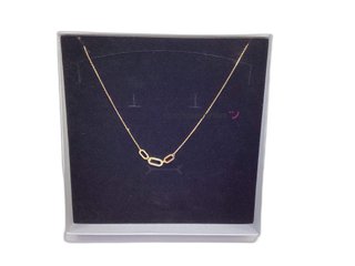 collar oro 18k con piedra con circonita 22cm