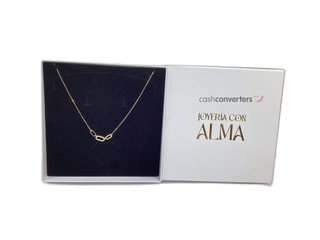 collar oro 18k con piedra con circonita 22cm