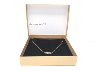 collar oro 18k con piedra con circonita 22cm