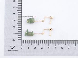pendientes oro 18k con piedra con cuarzo