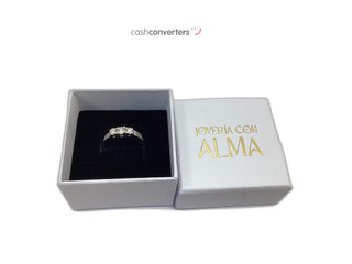 anillo plata 925mm con piedra con diamante de laboratorio