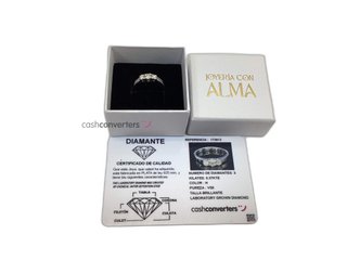 anillo plata 925mm con piedra con diamante de laboratorio