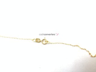 cadena oro 18k con piedra con diamante 22cm