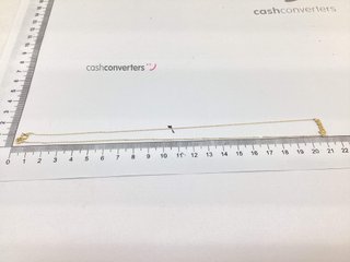 cadena oro 18k con piedra con diamante 22cm
