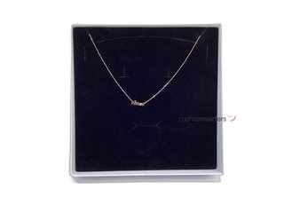 cadena oro 18k con piedra con diamante 22cm