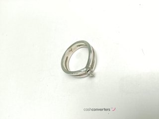 sortija oro 18k con piedra con diamante