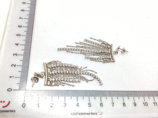 pendientes plata 925mm con piedra con circonita