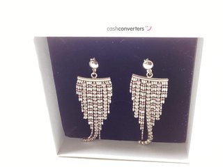 pendientes plata 925mm con piedra con circonita