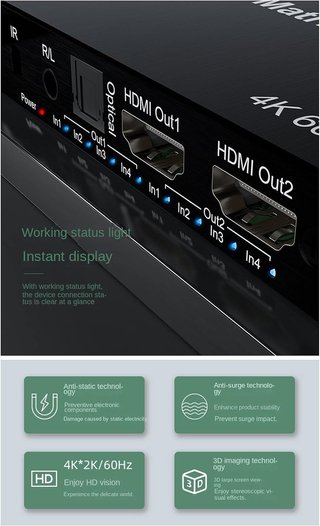 Matriz HDMI 4K 4x2. NUEVO