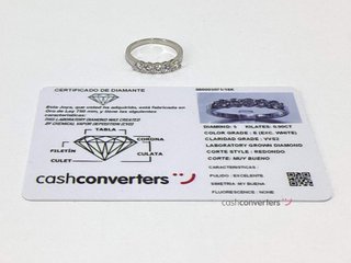 anillo oro 18k con piedra con diamante de laboratorio