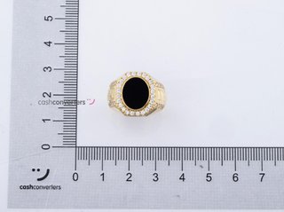 sello oro 18k con piedra