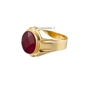 sello oro 18k con piedra con circonita