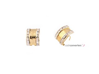 pendientes oro 18k con piedra con circonita
