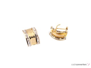 pendientes oro 18k con piedra con circonita