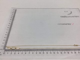 collar oro 18k con piedra con circonita 22cm