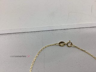 collar oro 18k con piedra con circonita 22cm