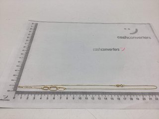 collar oro 18k con piedra con circonita 22cm