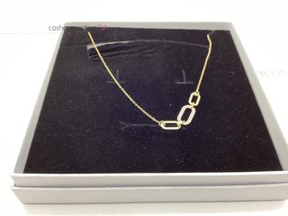 collar oro 18k con piedra con circonita 22cm