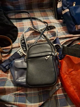Bolso Piel Tommy Hilfiger Azul Antirrobo
