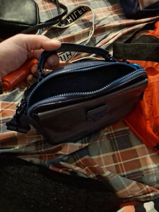 Bolso Piel Tommy Hilfiger Azul Antirrobo
