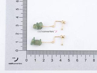 pendientes oro 18k con piedra con cuarzo