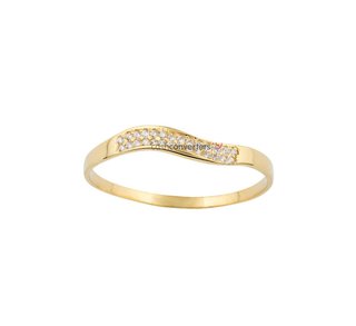 anillo oro 18k con piedra con circonita