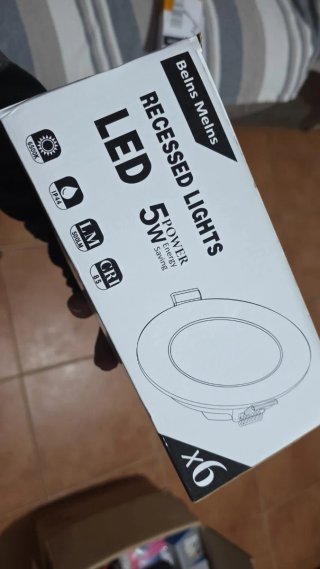 6 Focos LED Empotrables 5W 6500K IP44