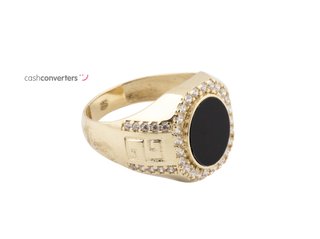 sello oro 18k con piedra