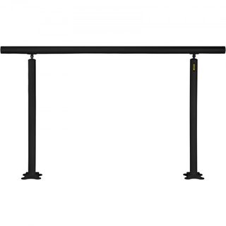 Kit de Barandilla para Escaleras, Pasamanos de 152.4 cm para Exteriores de 0-5 Escalones, Barandilla de Escalera de Aluminio Negro con Ángulo Ajustable, Escaleras Interiores y Exteriores para Pers...