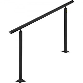 Kit de Barandilla para Escaleras, Pasamanos de 152.4 cm para Exteriores de 0-5 Escalones, Barandilla de Escalera de Aluminio Negro con Ángulo Ajustable, Escaleras Interiores y Exteriores para Pers...