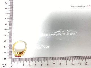 sello oro 18k con piedra con circonita t. 23 (20,06 mm)