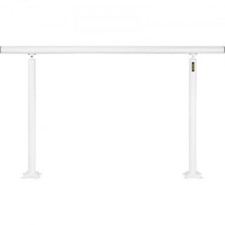 Kit de Barandilla para Escaleras, Pasamanos de 152.4 cm para Exteriores de 0-5 Escalones, Barandilla de Escalera de Aluminio Blanca de Ángulo Ajustable, Escaleras Interiores y Exteriores para Pers...