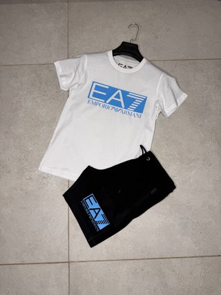 Conjunto EA Emporio Armani Hombre Blanco y Negro