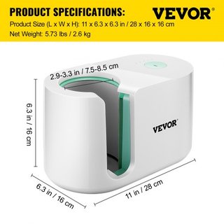 Máquina de Prensa para Tazas, Prensa de Calor Automática para Tazas 311.84-425.2 g, Prensador de Café Portátil para Transferencia de Sublimación con Botón de Un Toque, Pro Máquina de Prensa para T...